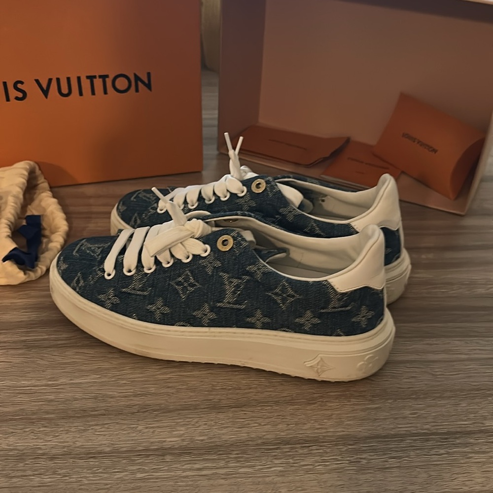 Louis Vuitton Denim Time Out Sneaker - Worn Once